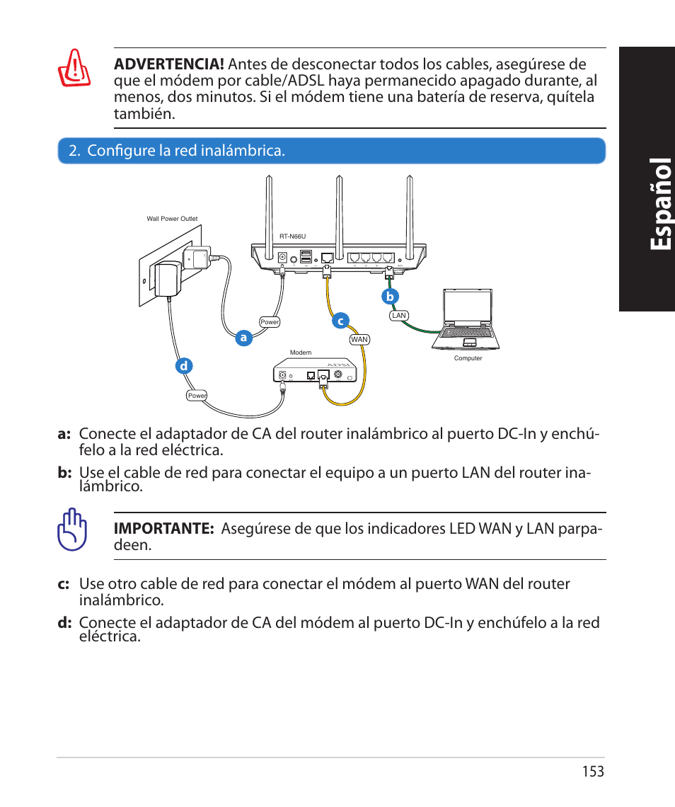 Español | Asus RT-N66U (VER.B1) User Manual | Page 153 / 182