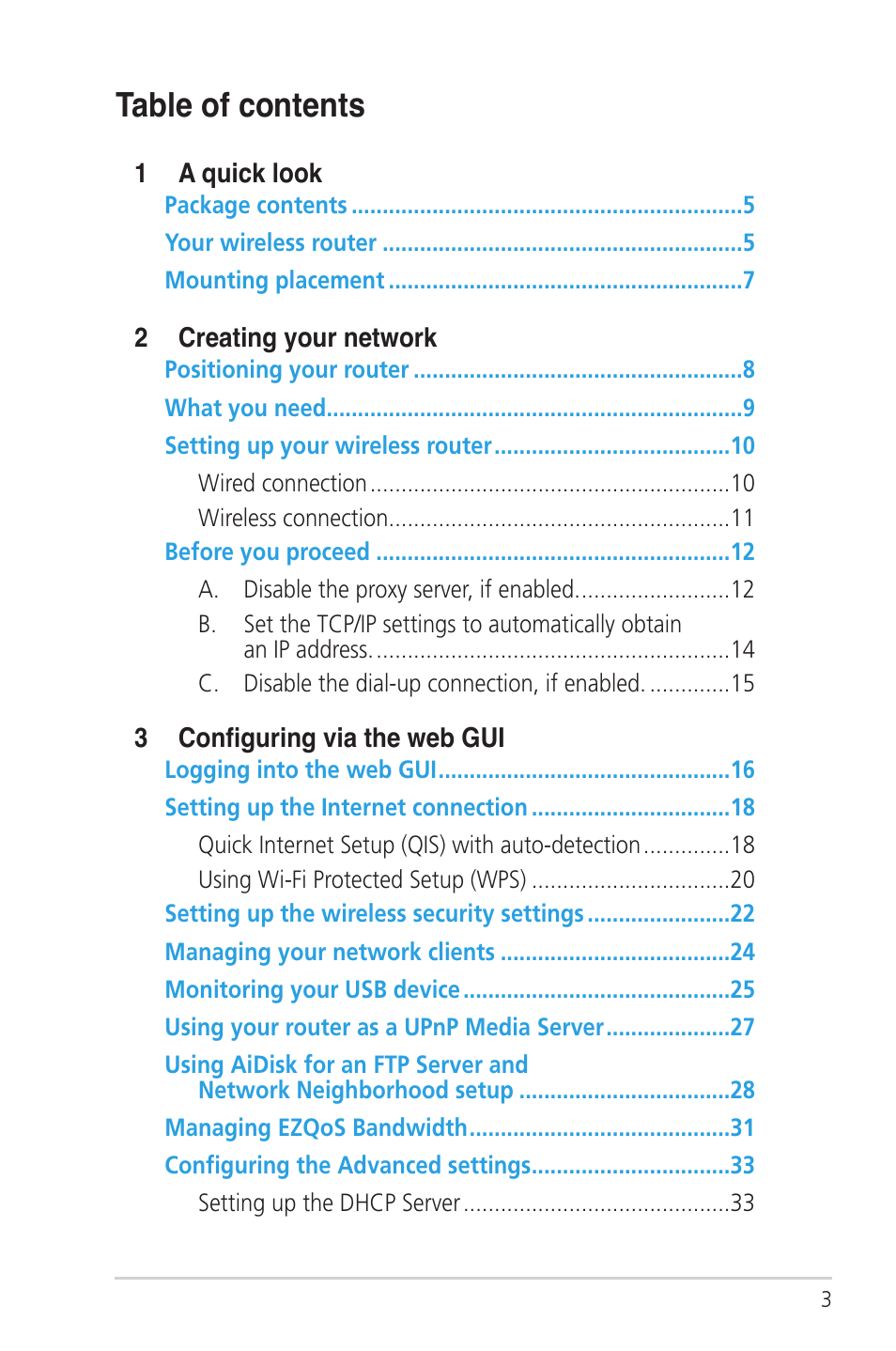 Asus RT-N56U User Manual | Page 3 / 72