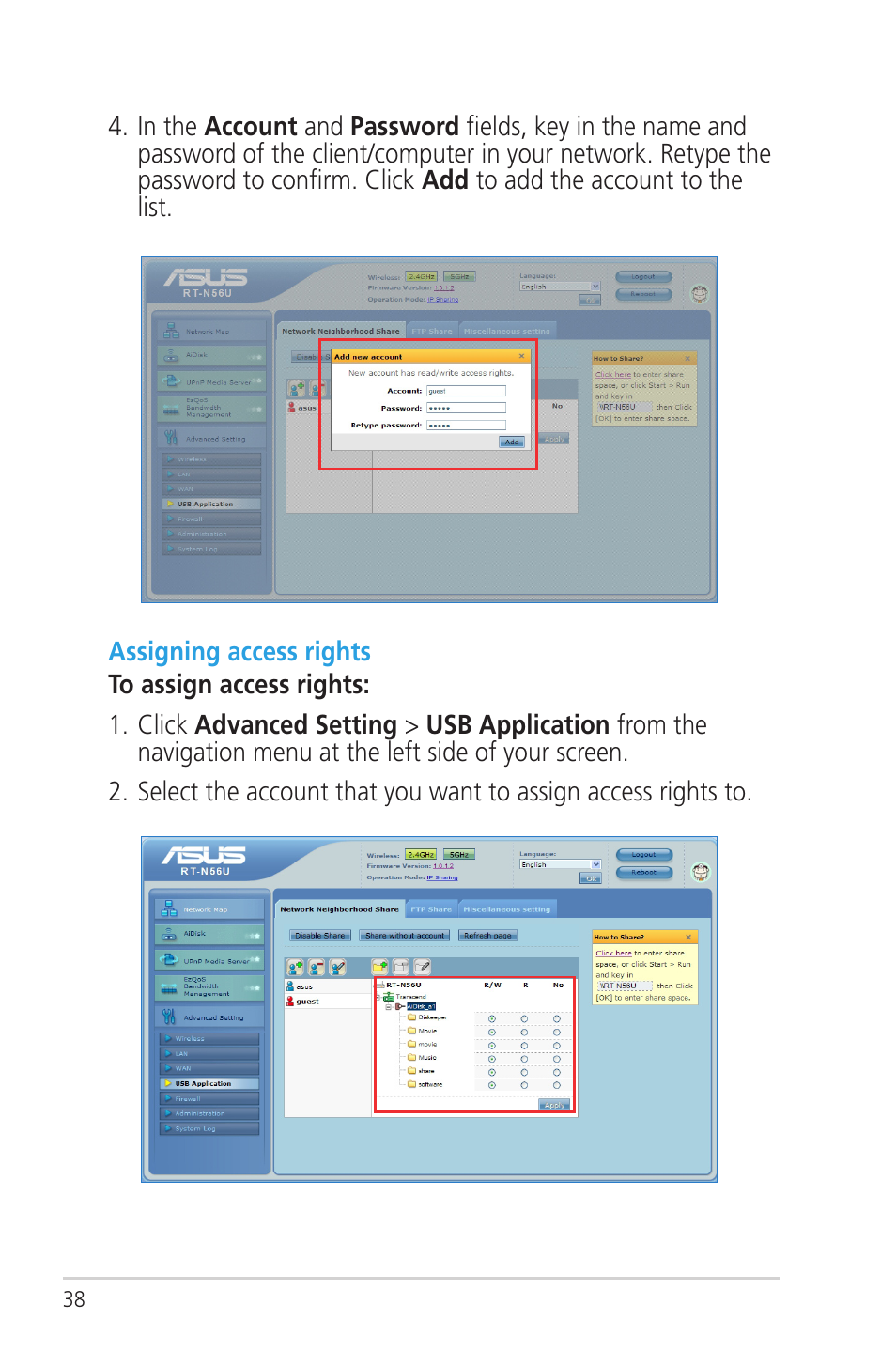 Asus RT-N56U User Manual | Page 38 / 72