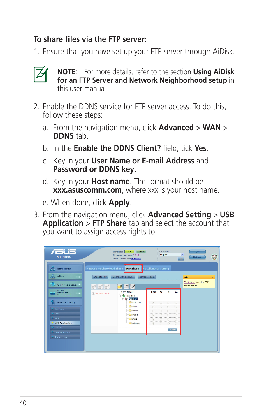 Asus RT-N56U User Manual | Page 40 / 72