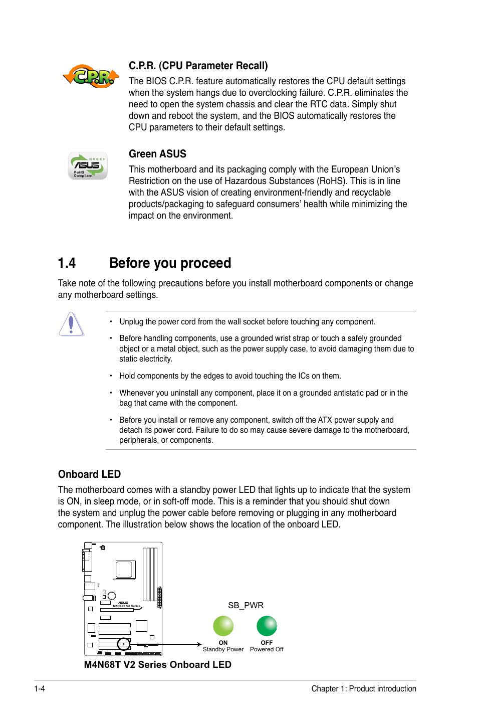 4 before you proceed, Before you proceed -4 | Asus M4N68T V2 User Manual | Page 14 / 62