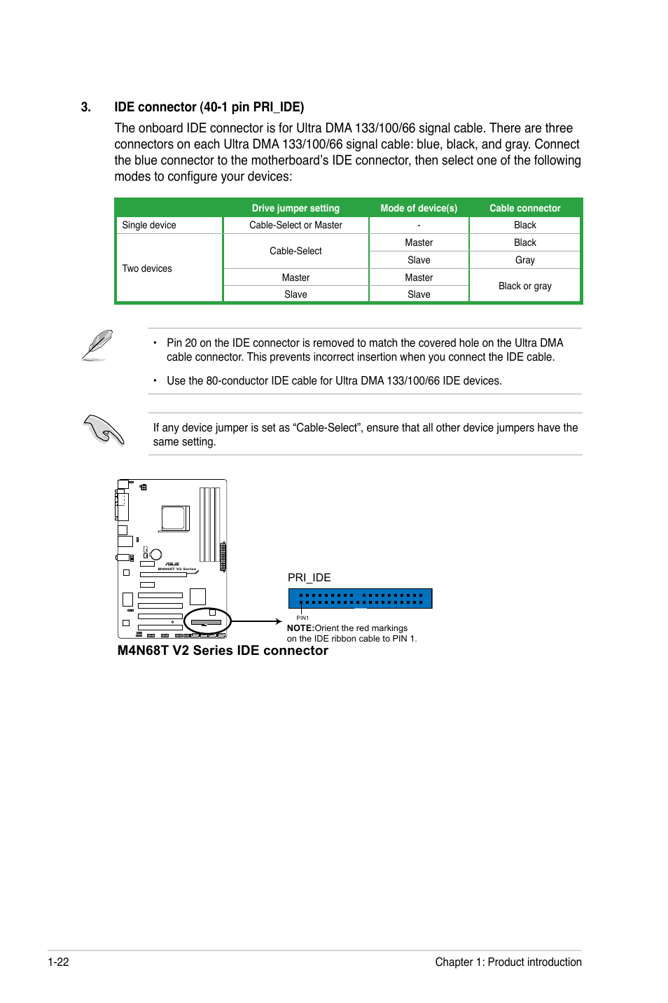 M4n68t v2 series ide connector | Asus M4N68T V2 User Manual | Page 32 / 62