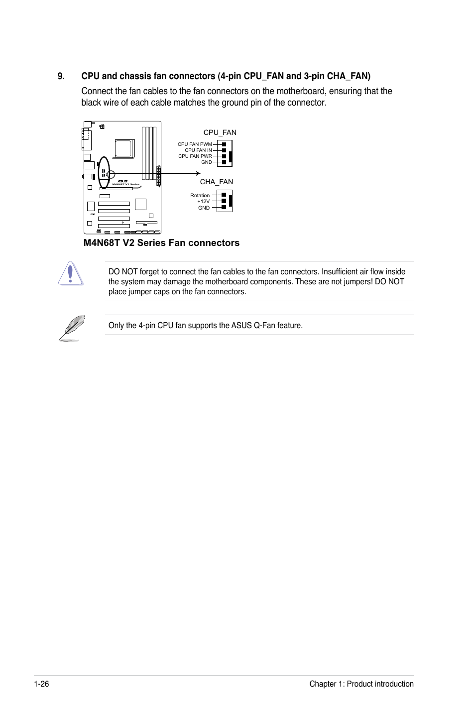 M4n68t v2 series fan connectors | Asus M4N68T V2 User Manual | Page 36 / 62