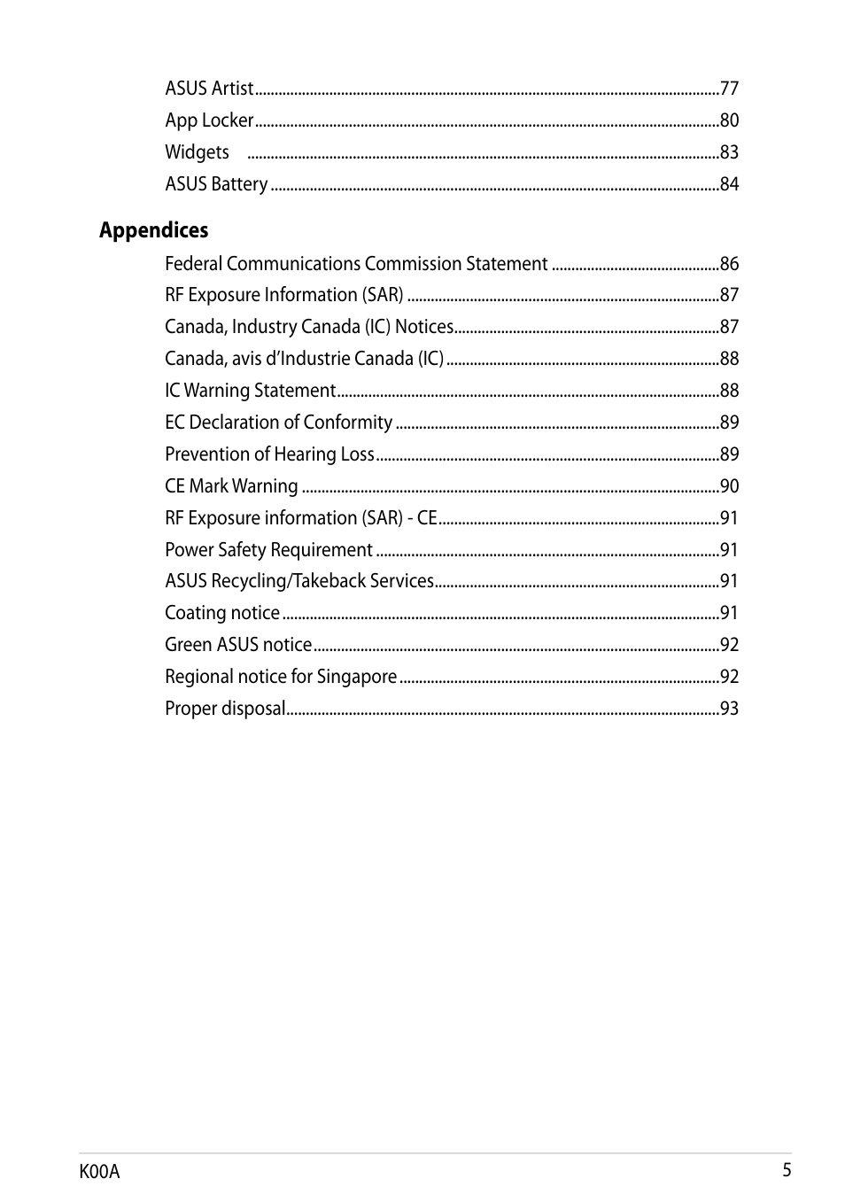 Asus MeMO Pad FHD 10 User Manual | Page 5 / 96