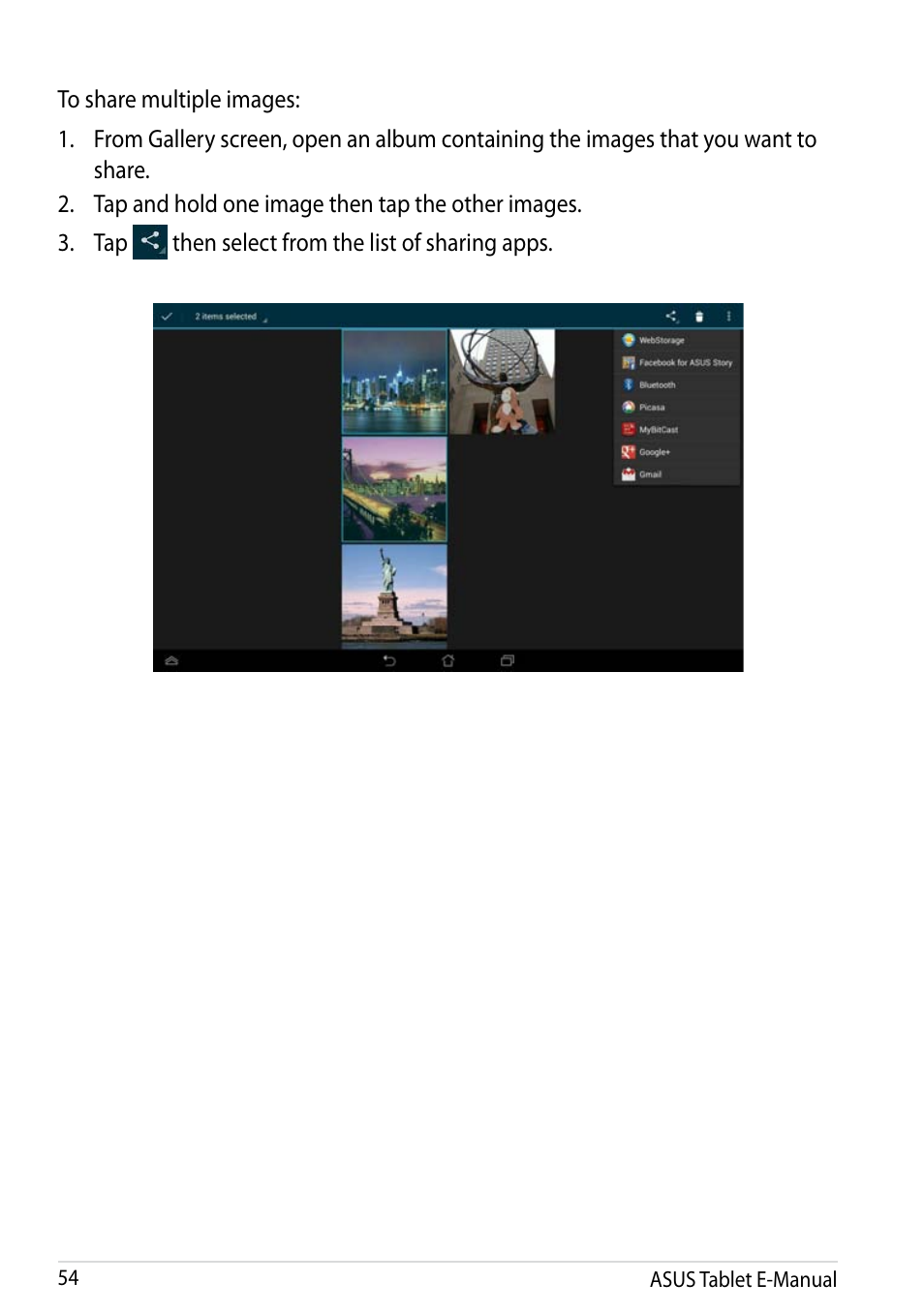 Asus MeMO Pad FHD 10 User Manual | Page 54 / 96