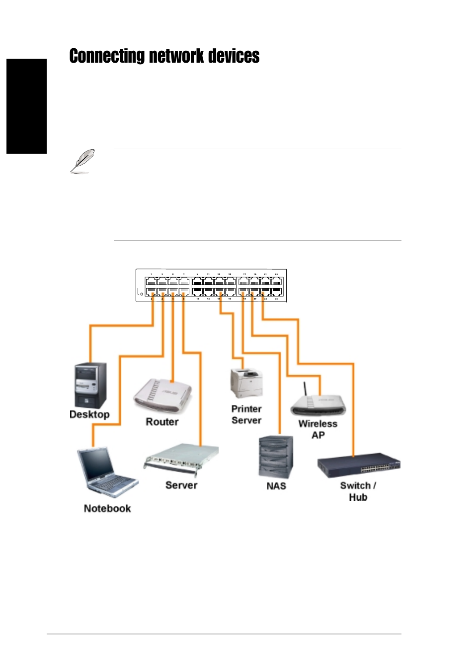 Connecting network devices | Asus GIGAX1024 User Manual | Page 6 / 8