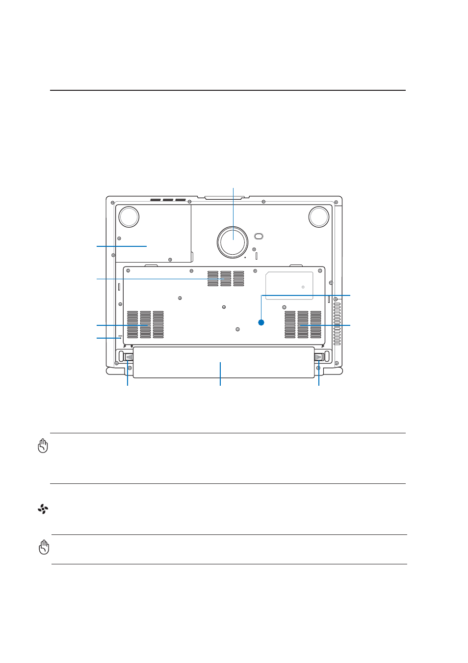 Bottom side, Knowing the parts, Air vents | Asus W1V User Manual | Page 14 / 72