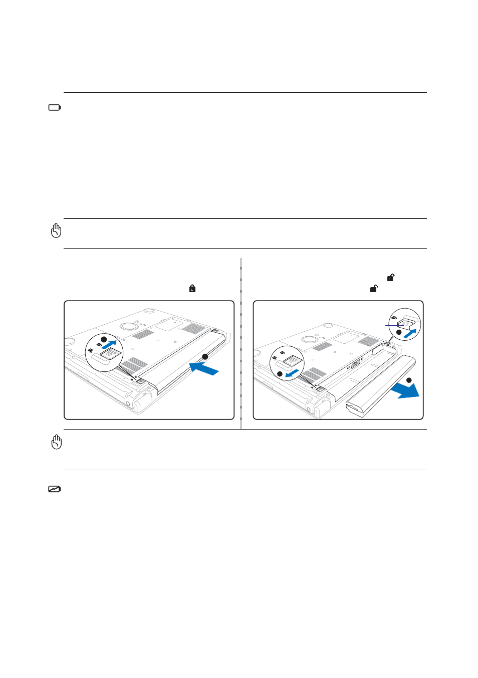 Using battery power, Charging the battery pack | Asus W1V User Manual | Page 23 / 72