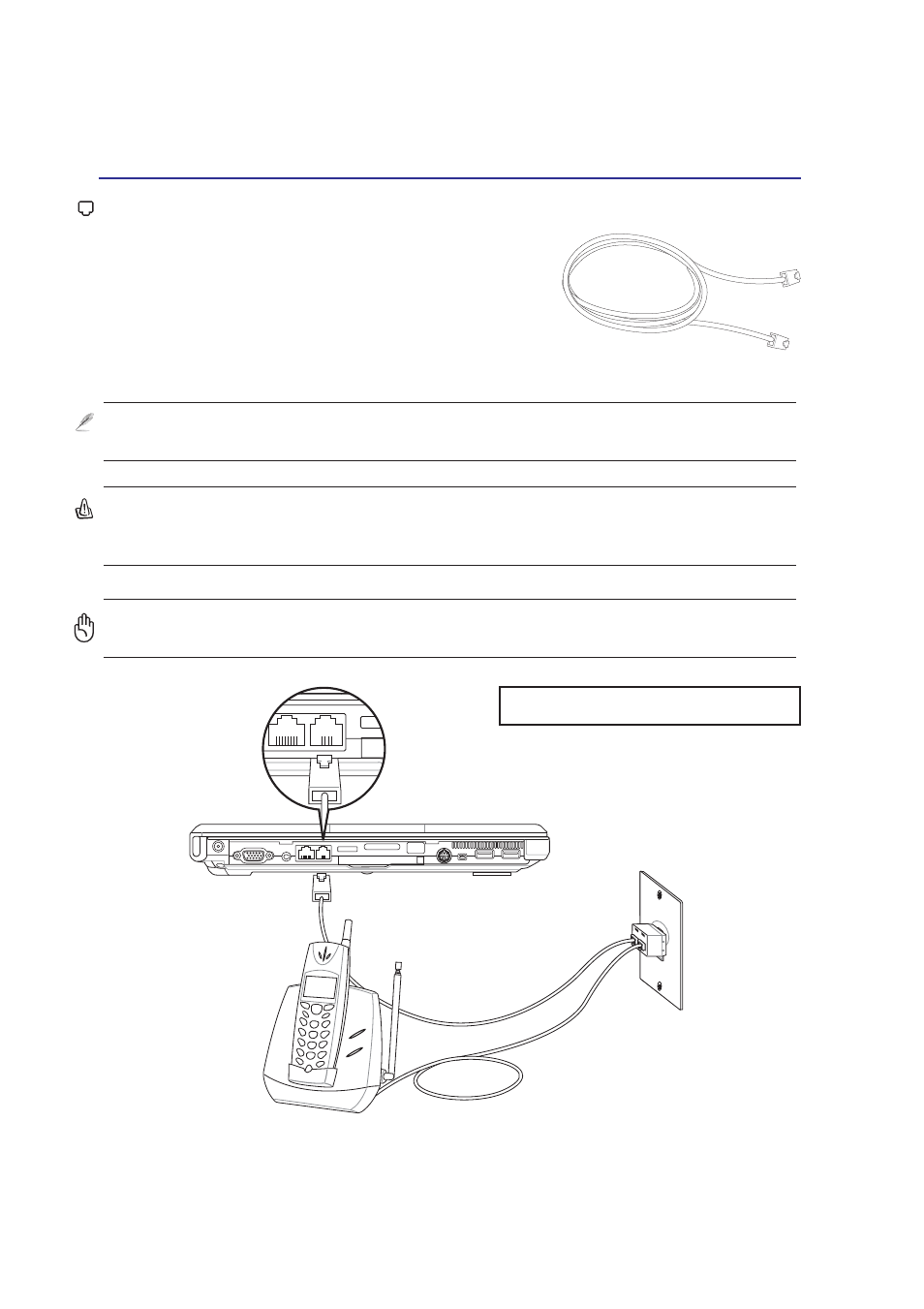 Modem connection | Asus W1V User Manual | Page 42 / 72