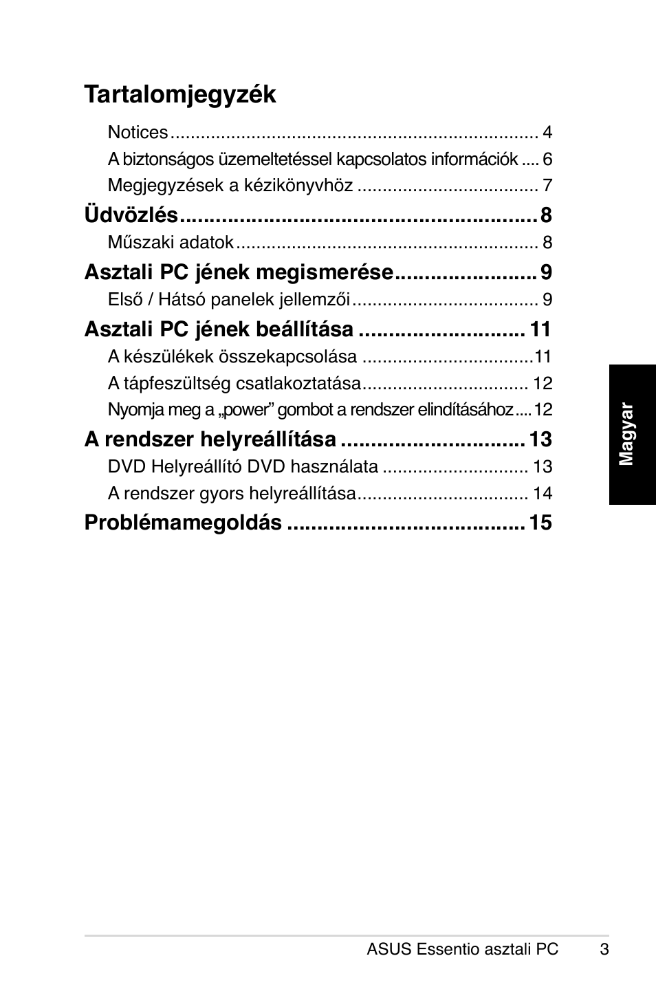 Tartalomjegyzék | Asus CP5140 User Manual | Page 135 / 180