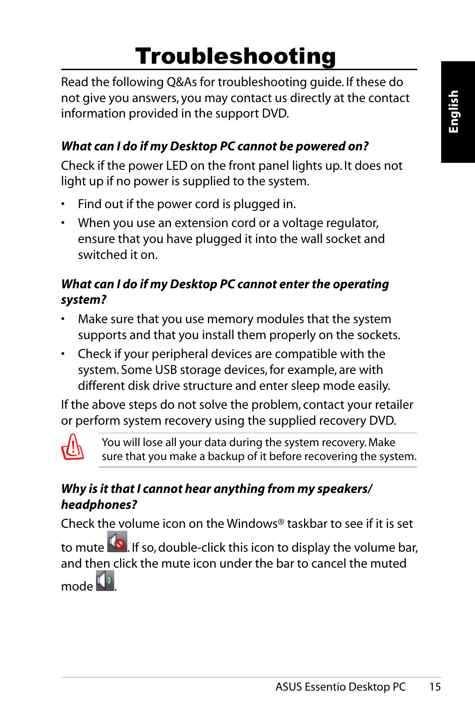 Troubleshooting | Asus CP5140 User Manual | Page 15 / 180
