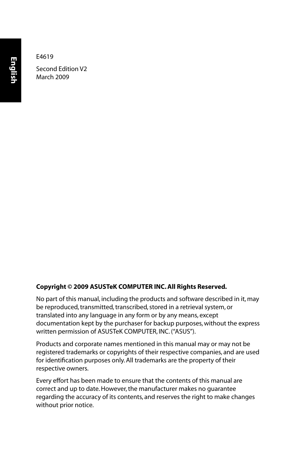 English | Asus CP5140 User Manual | Page 2 / 180