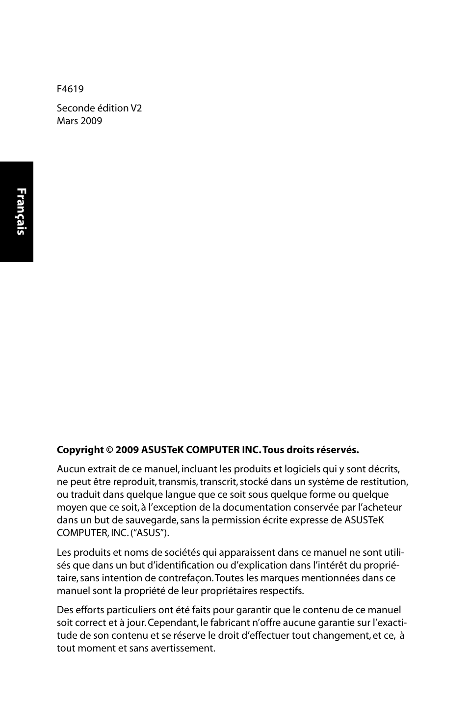 Fr ançais | Asus CP5140 User Manual | Page 20 / 180