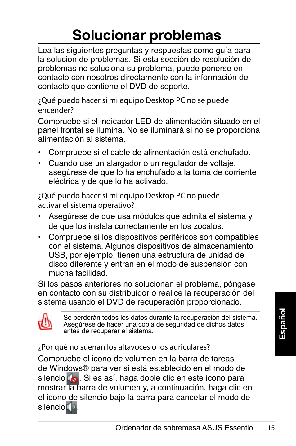 Solucionar problemas | Asus CP5140 User Manual | Page 83 / 180