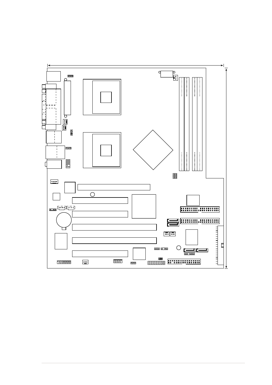 3 motherboard layout, Asus pch-dl deluxe motherboard 2-3, Intel | Mpga 604, Super i/o, Ssi_power | Asus PCH-DL User Manual | Page 21 / 100