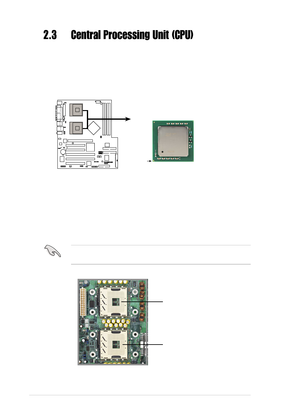 3 central processing unit (cpu), 1 overview, 2 installing the cpu | Asus PCH-DL User Manual | Page 24 / 100