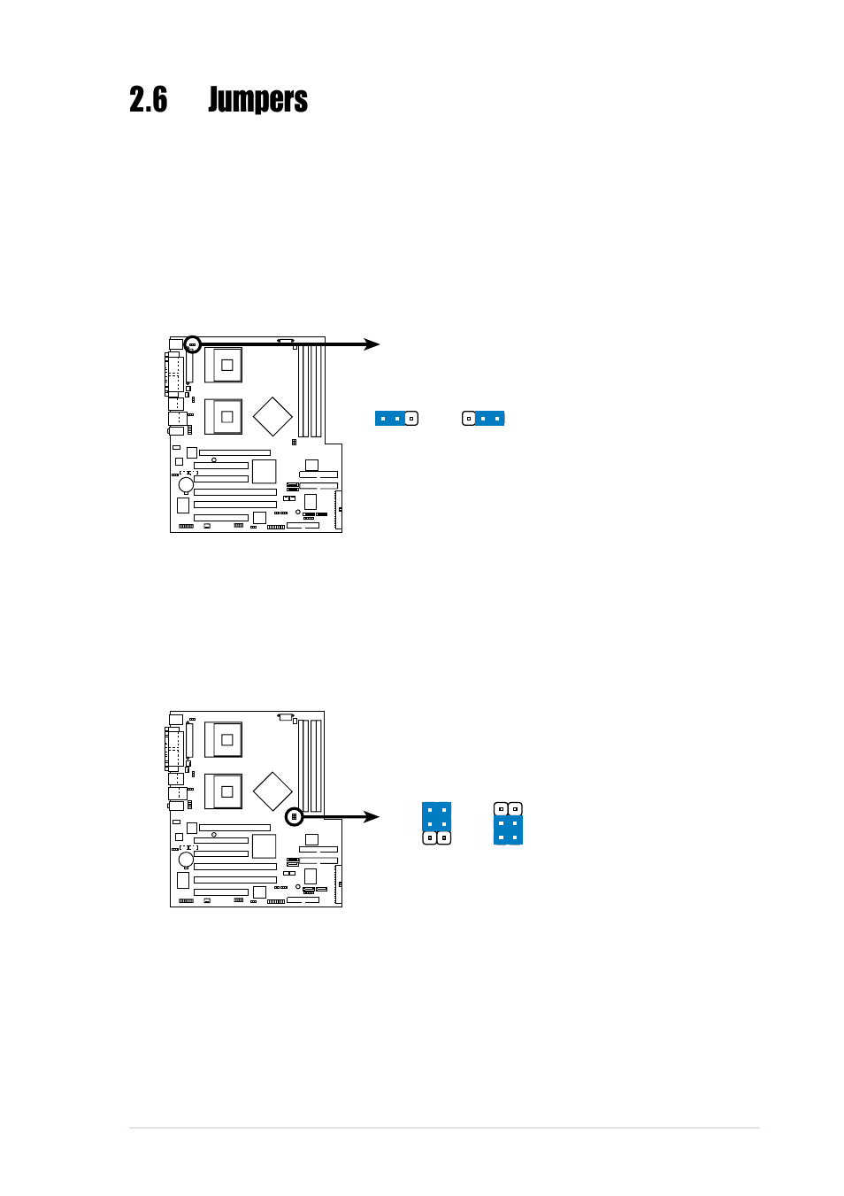 6 jumpers, Asus pch-dl motherboard 2-19 | Asus PCH-DL User Manual | Page 37 / 100