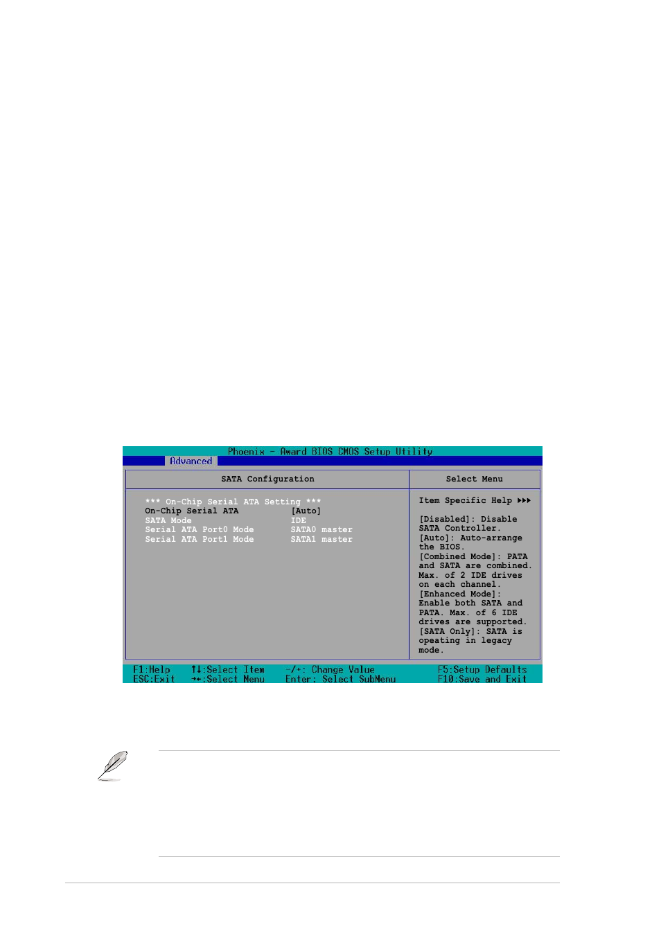 Sata configuration, Ecp mode use dma [3, Game port address [201 | Midi port address [330, Midi port irq [10, On-chip serial ata setting, 20 chapter 4: bios setup | Asus PCH-DL User Manual | Page 78 / 100