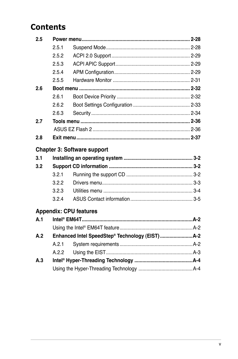 Asus P5KPL-C/1600 User Manual | Page 5 / 98