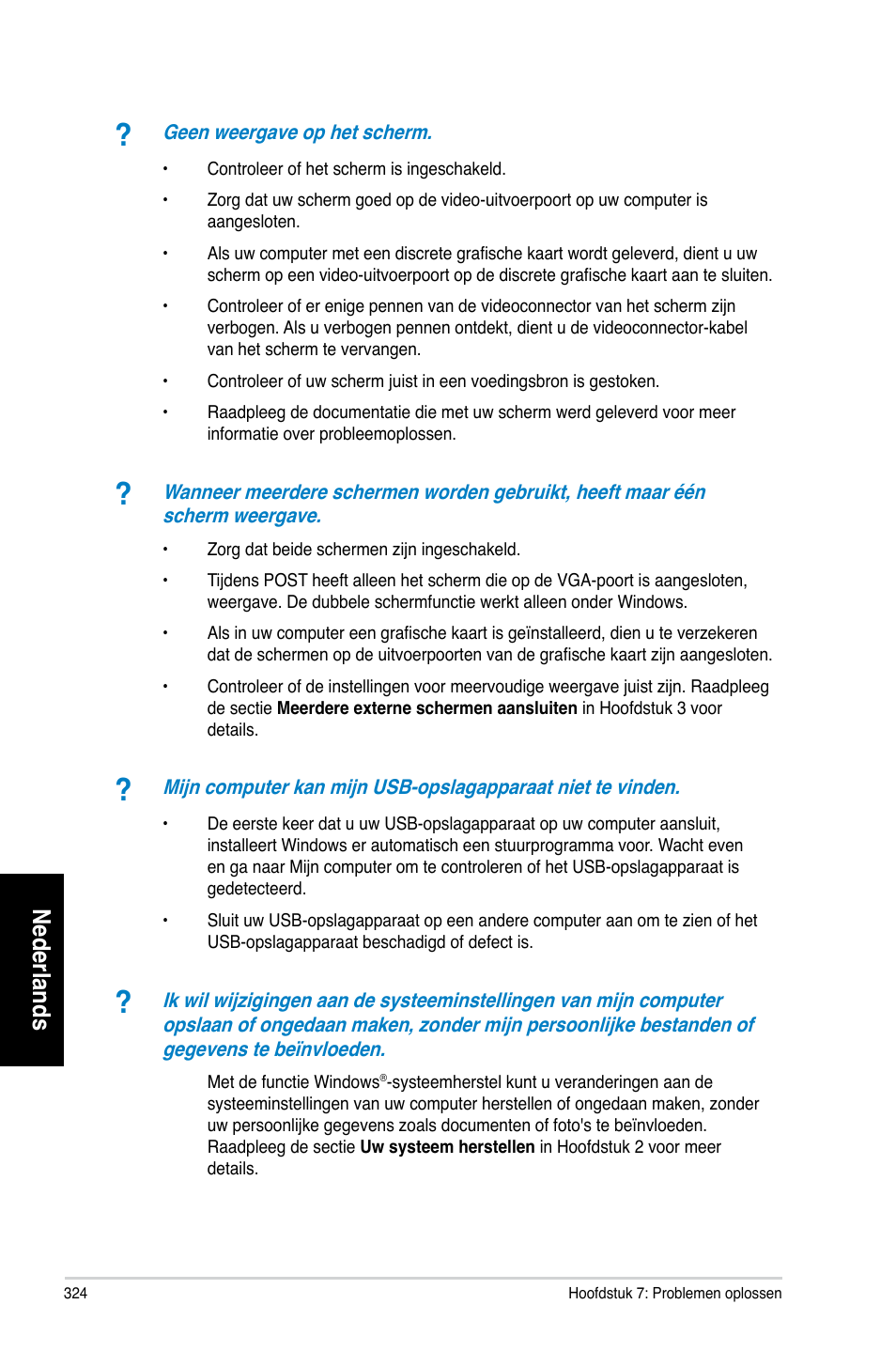 Nederlands | Asus CM1730 User Manual | Page 326 / 332