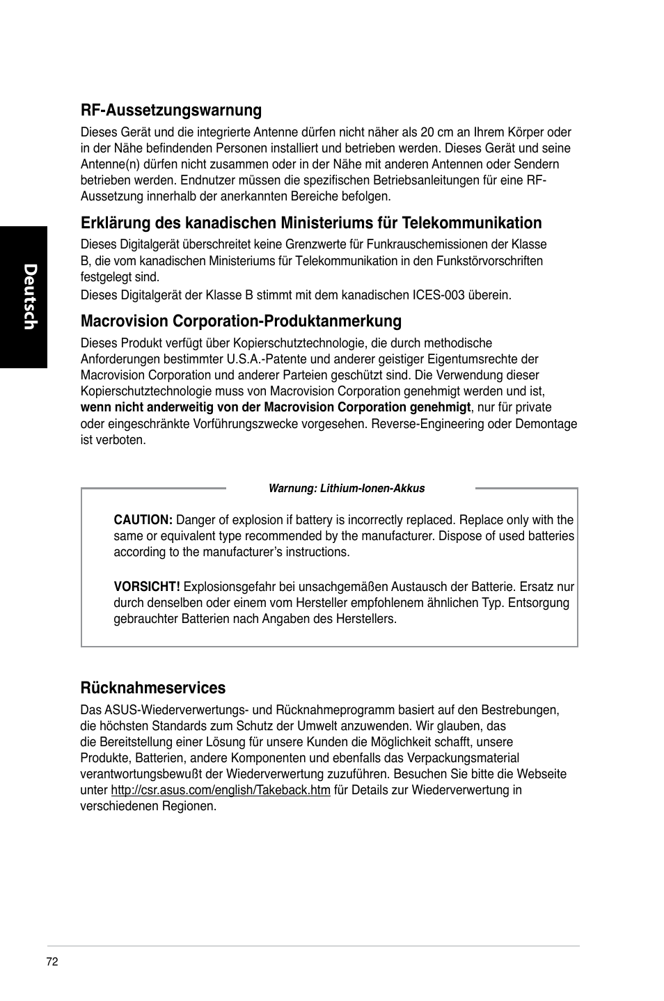 Deutsch d eutsch d eutsch d eutsch | Asus CM1730 User Manual | Page 74 / 332