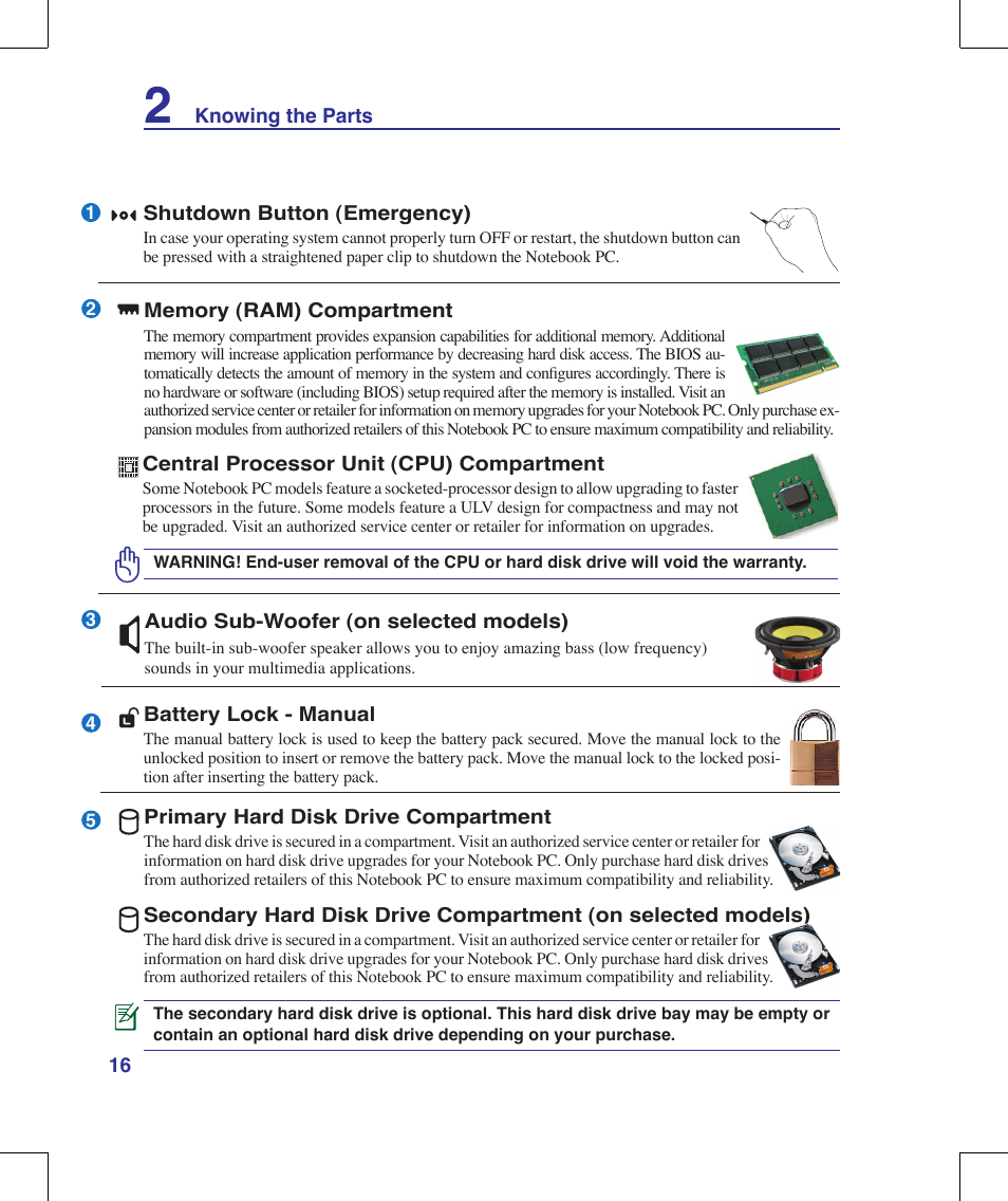 Asus W90V User Manual | Page 16 / 95