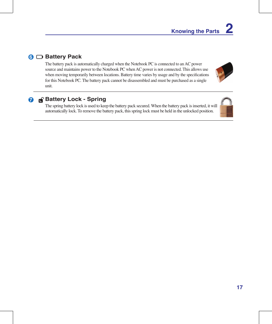 Asus W90V User Manual | Page 17 / 95