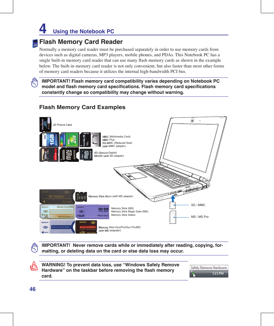 Asus W90V User Manual | Page 46 / 95