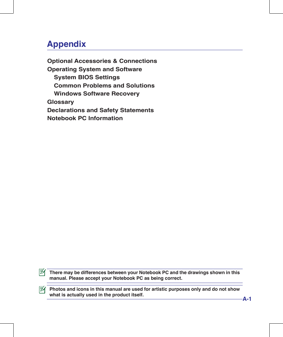 Appendix | Asus W90V User Manual | Page 61 / 95