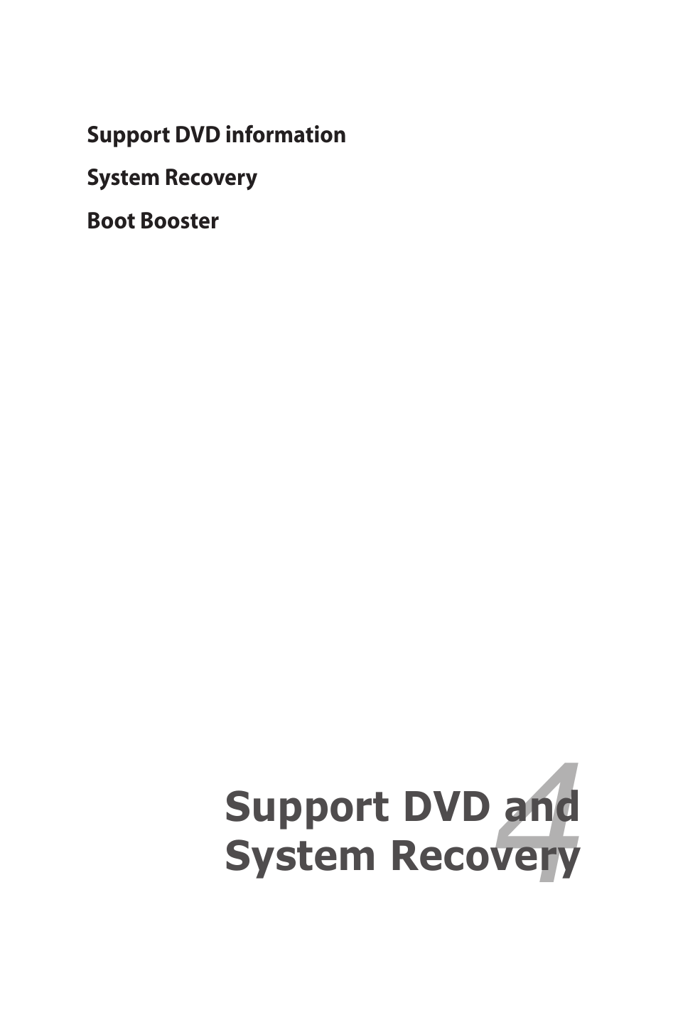 Support dvd and system recovery | Asus Eee PC S101/XP User Manual | Page 41 / 58