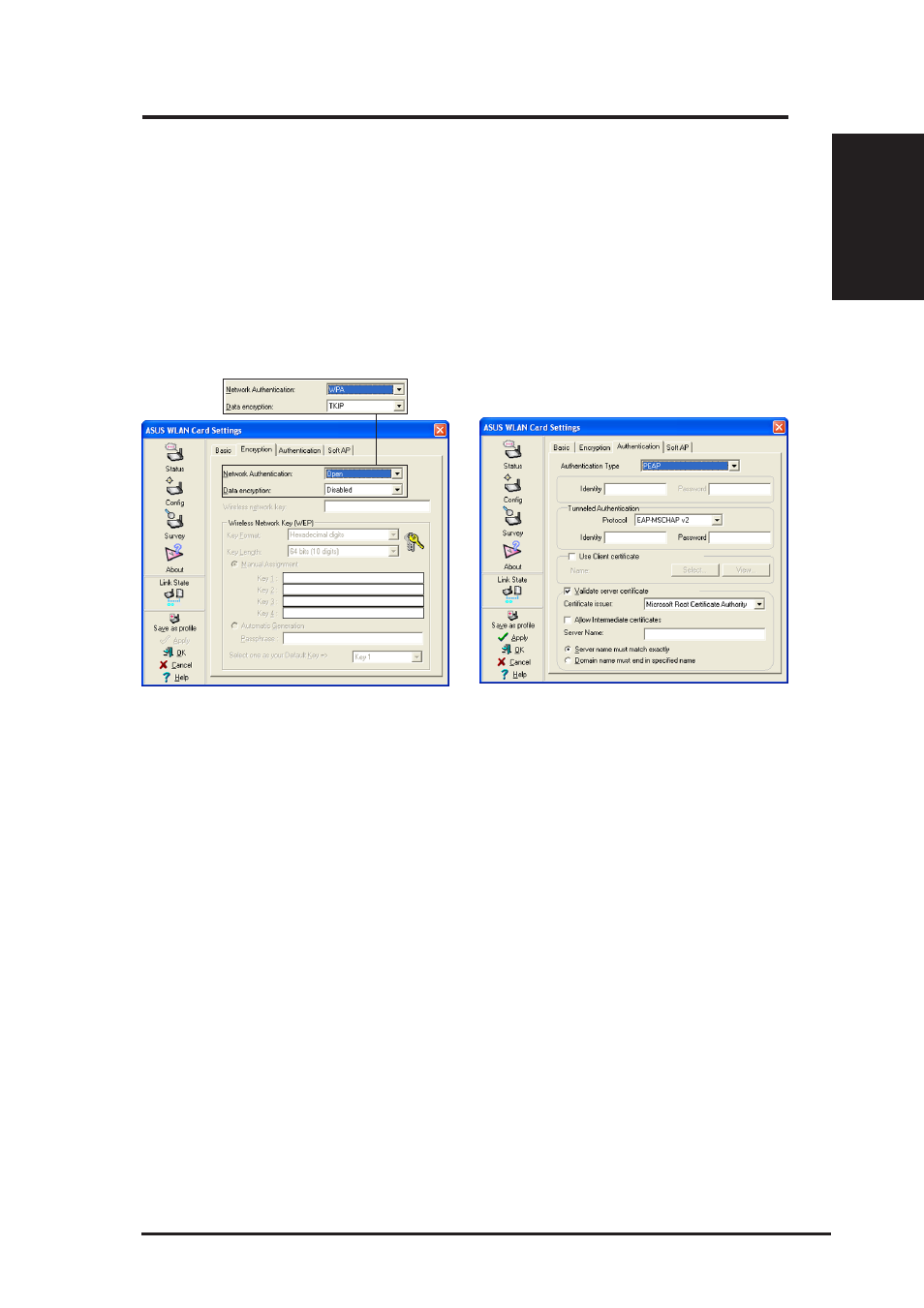 Config - encryption | Asus WL-100gE User Manual | Page 15 / 22