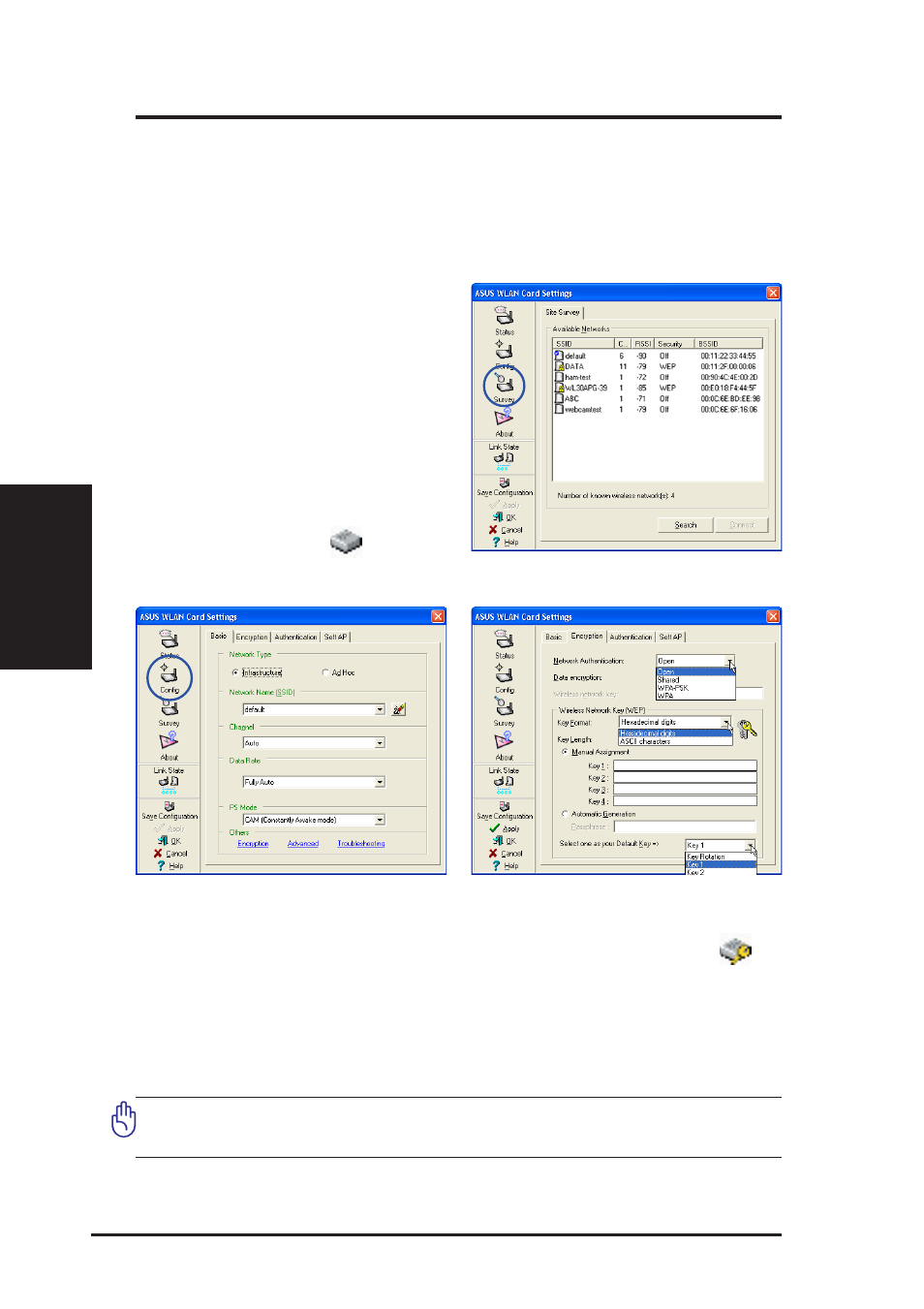 Ad hoc, Chapter 3 - reference | Asus WL-138g v2 User Manual | Page 38 / 55