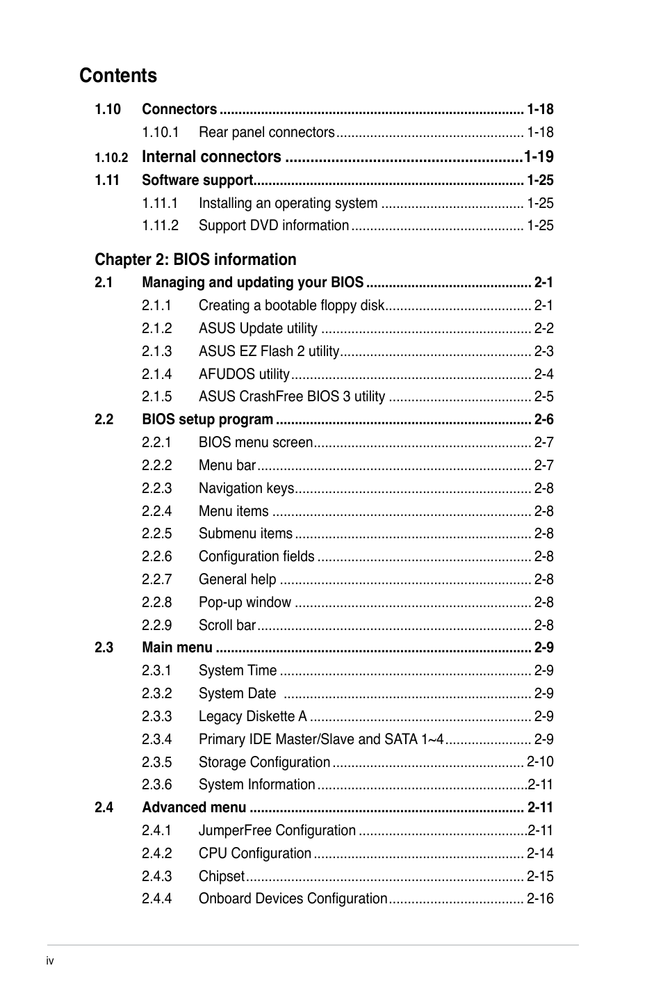 Asus M3N78-AM User Manual | Page 4 / 62