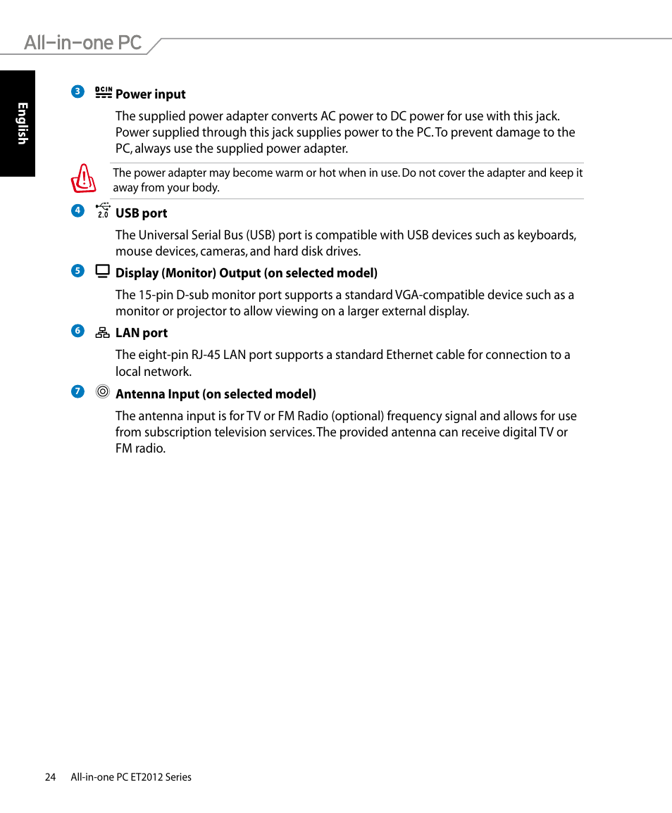 Asus ET2012IUTS User Manual | Page 24 / 44