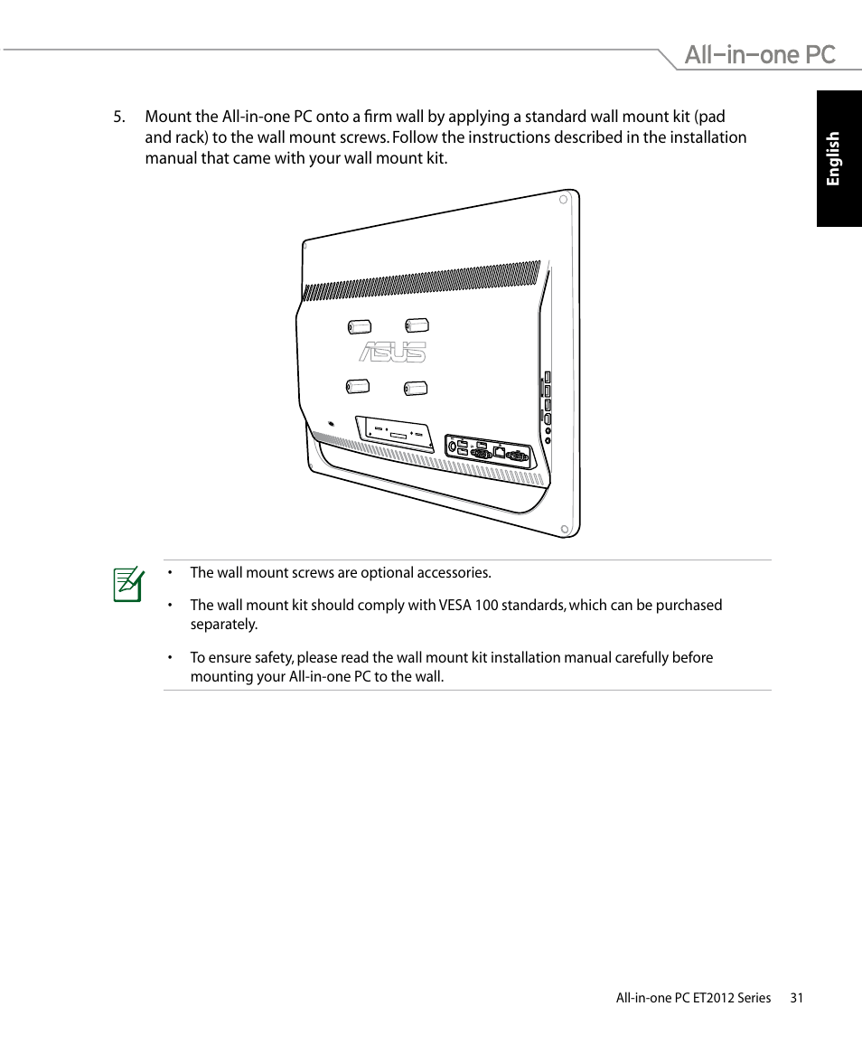 Asus ET2012IUTS User Manual | Page 31 / 44