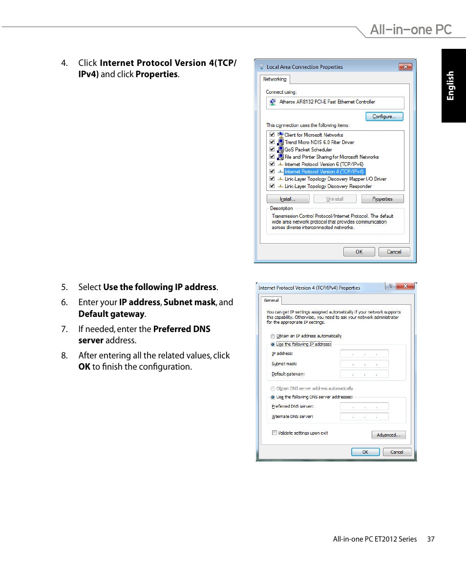 Asus ET2012IUTS User Manual | Page 37 / 44