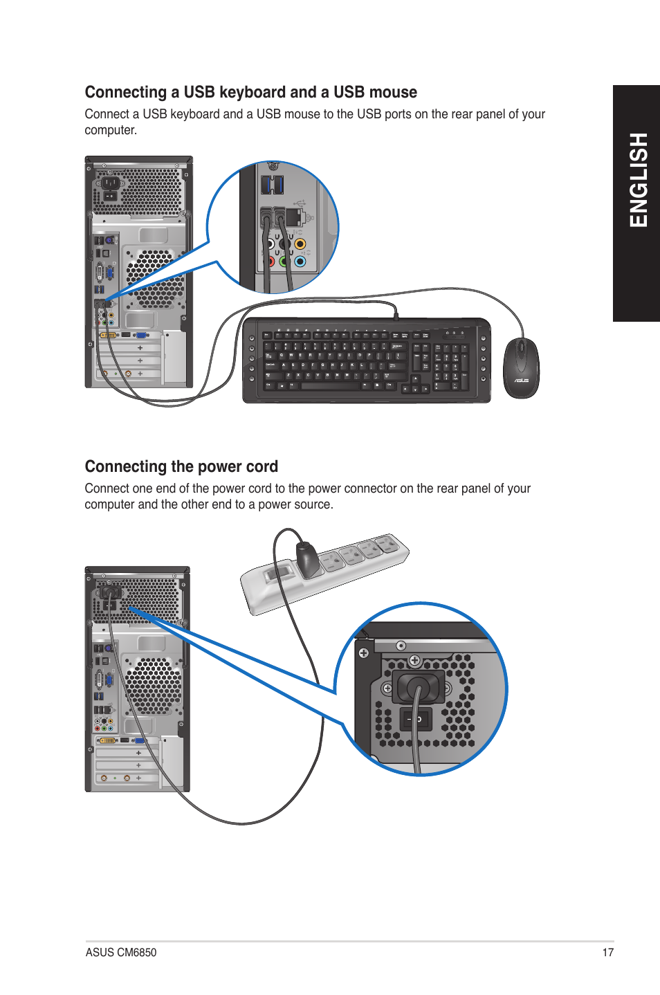 En gl is h en gl is h | Asus CM6850 User Manual | Page 17 / 70