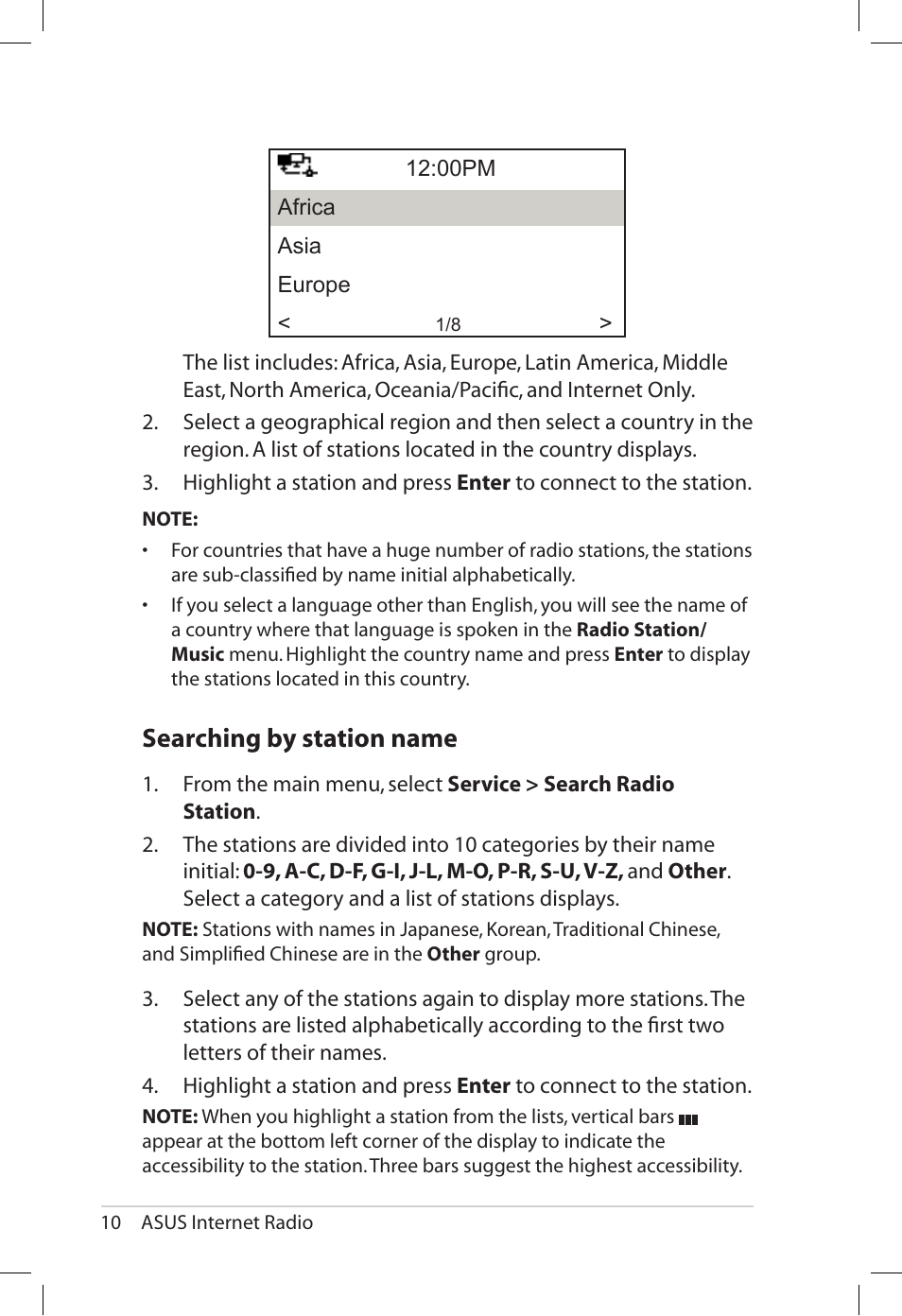 Searching.by.station.name | Asus AIR User Manual | Page 18 / 26