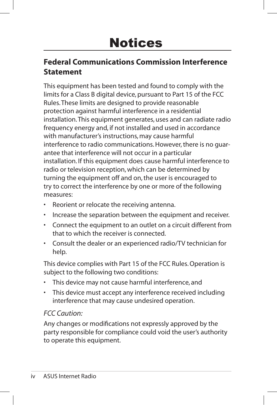 Notices | Asus AIR User Manual | Page 4 / 26