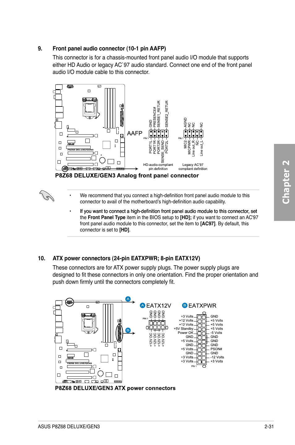 Chapter 2 | Asus P8Z68 DELUXE/GEN3 User Manual | Page 49 / 148