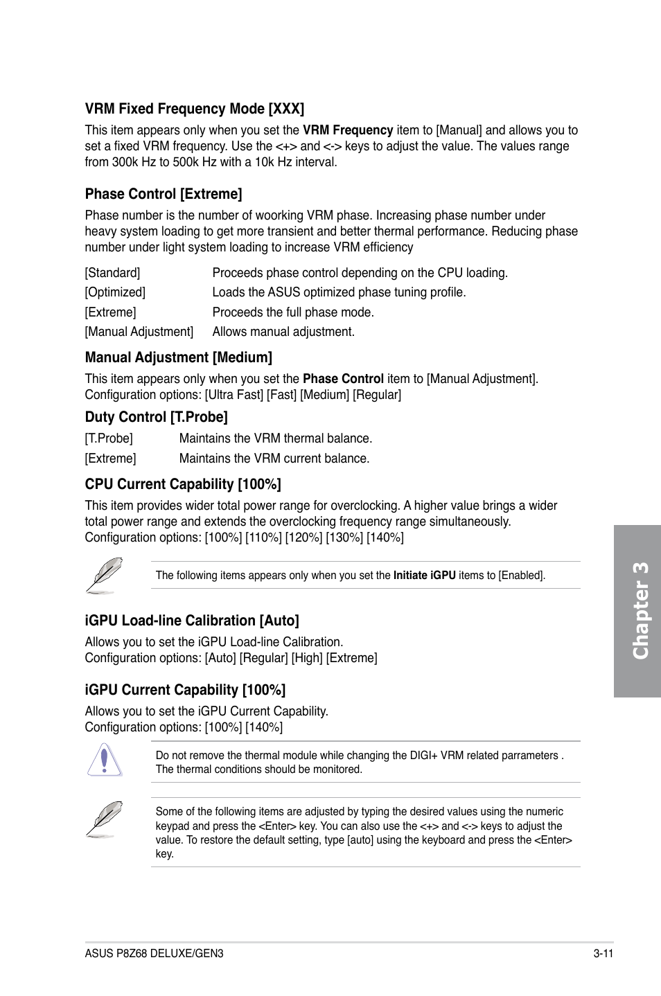 Chapter 3 | Asus P8Z68 DELUXE/GEN3 User Manual | Page 79 / 148