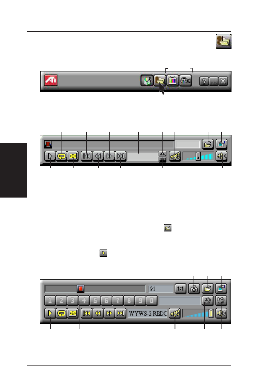 C. video player, Playing media files, Playing interactive discs (video cd 2.0) | Asus P2B98-XV User Manual | Page 80 / 88