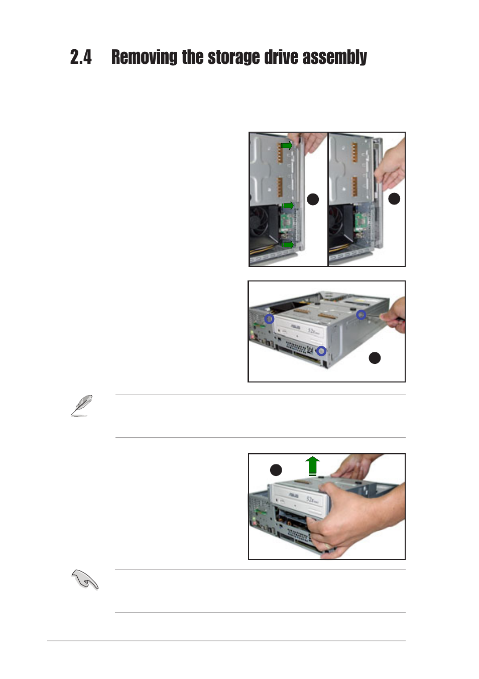 4 removing the storage drive assembly | Asus Pundit-R User Manual | Page 20 / 98