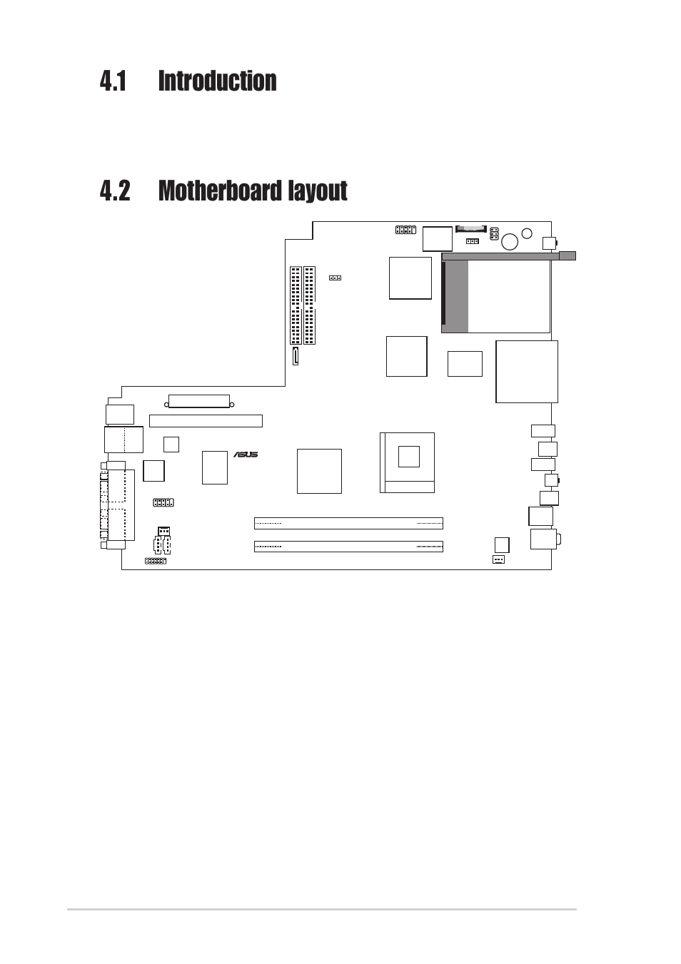 1 introduction, 2 motherboard layout, 62 chapter 4: motherboard info | Asus Pundit-R User Manual | Page 62 / 98