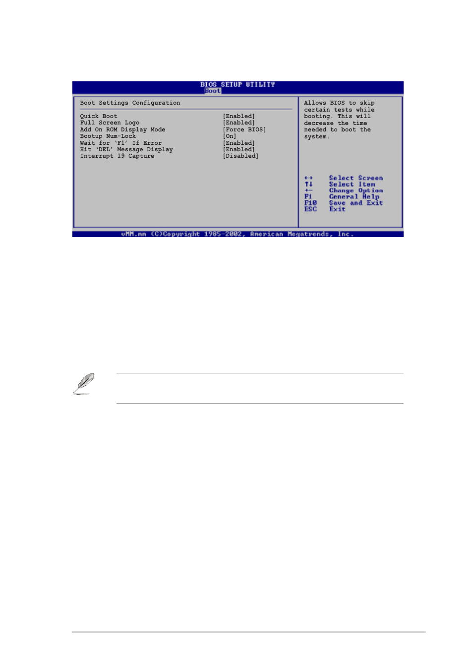 2 boot settings configuration, Add on rom display mode [force bios, Bootup num-lock [on | Wait for ‘f1’ if error [enabled, Hit ‘del’ message display [enabled, Quick boot [enabled, Full screen logo [enabled | Asus Pundit-R User Manual | Page 93 / 98