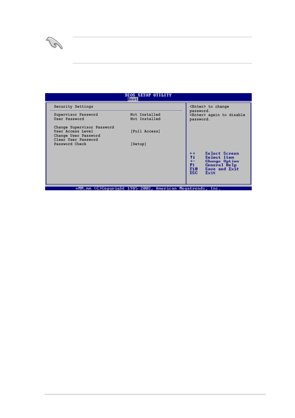 User access level (full access, Change user password | Asus Pundit-R User Manual | Page 95 / 98