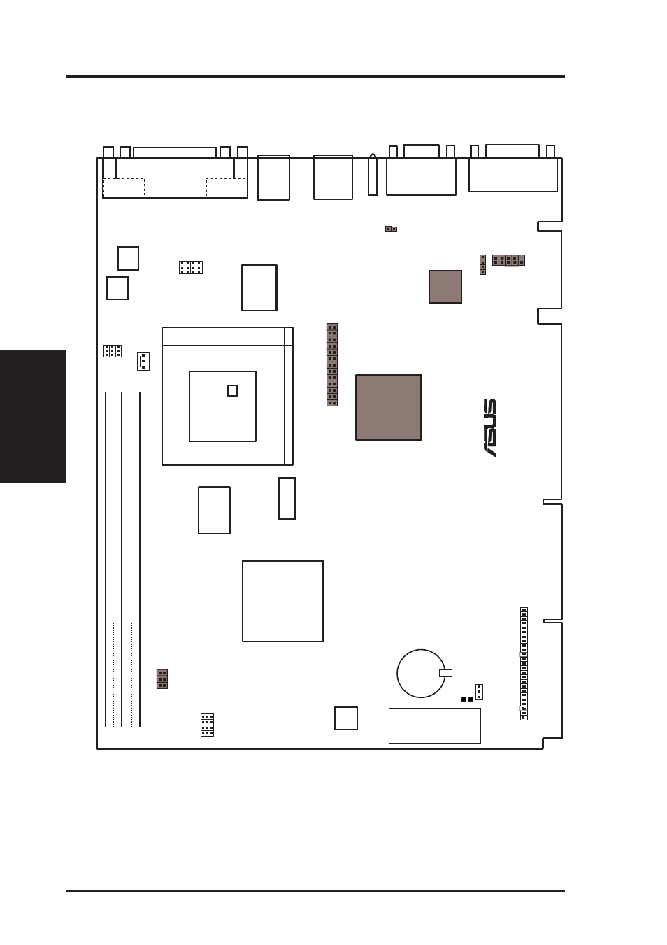 Hardware setup, 1 motherboard layout, Grayed items are optional at the time of purchase | Sis 5598 chipset, Parallel port, Cpu zif socket 7 | Asus SP98-N User Manual | Page 10 / 112