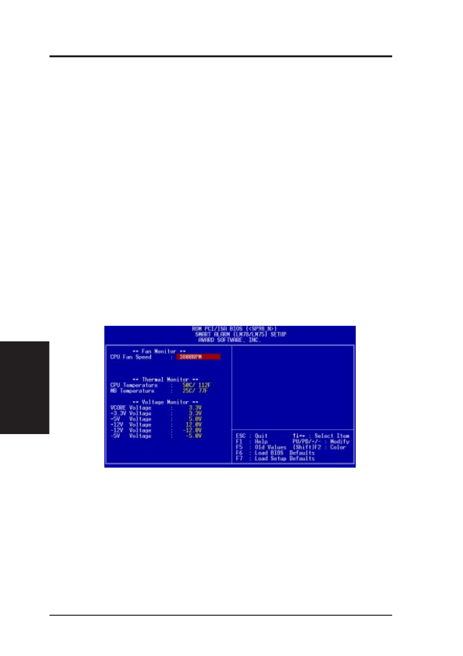 Bios setup | Asus SP98-N User Manual | Page 58 / 112