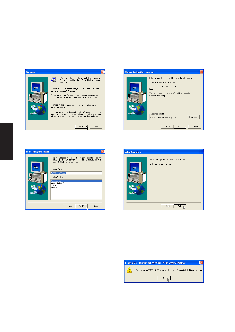 Liveupdate setup | Asus Z92U User Manual | Page 74 / 120