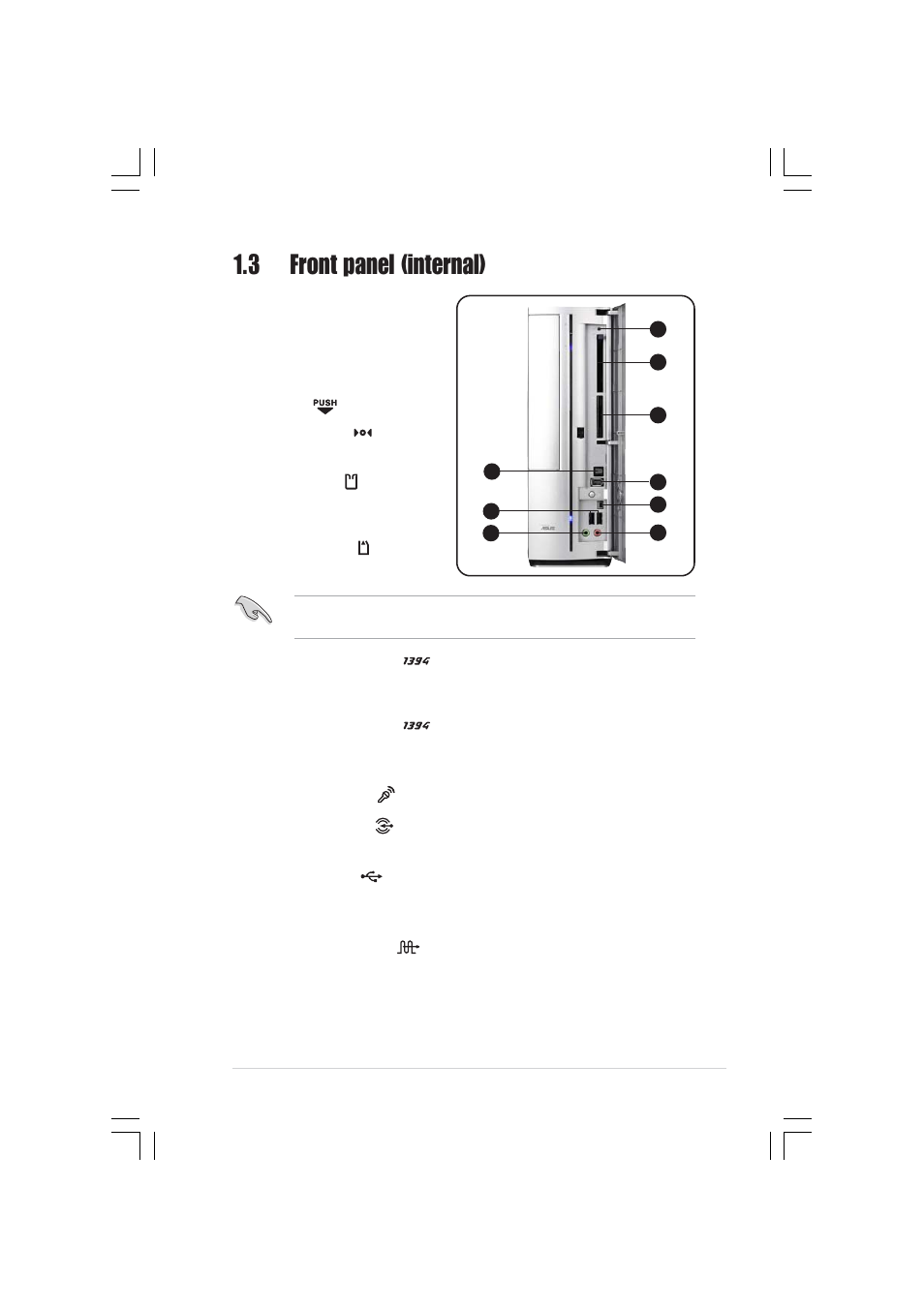 3 front panel (internal) | Asus Pundit-R350 User Manual | Page 13 / 94